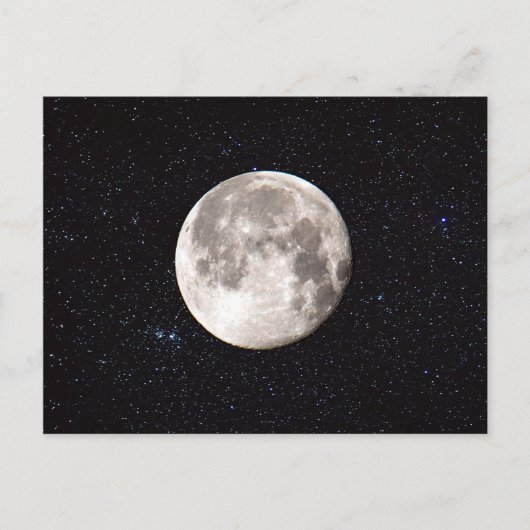 Carte Postale Lune de ciel nocturne de l'espace (Devant)