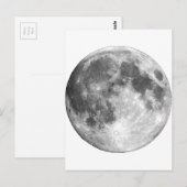 Carte Postale LUNE DE LA PLANÈTE TERRE (système solaire) ~ (Devant / Derrière)