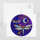 Carte Postale lune de libellules (Devant / Derrière)
