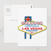 Carte Postale Lune de miel de Las Vegas (Devant / Derrière)