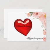 Carte Postale lune de miel heureuse (Devant / Derrière)