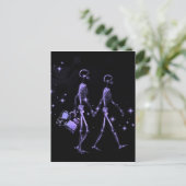 Carte Postale Lune de miel X-Ray Skeleton Newlyweds - Violet (Debout devant)