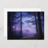 Carte Postale Lune de minuit - Indigo (Devant / Derrière)