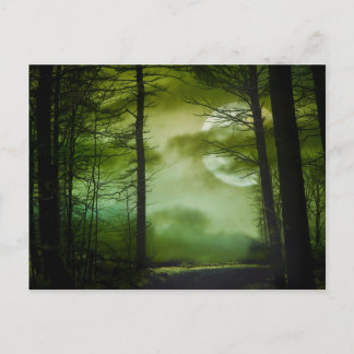 Carte Postale Lune de minuit - Vert citron