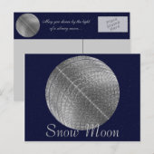 Carte Postale Lune de neige argentée (Devant / Derrière)