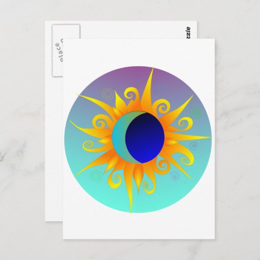 Carte Postale Lune de soleil (Devant / Derrière)