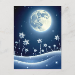 Carte Postale Lune d'hiver, poste