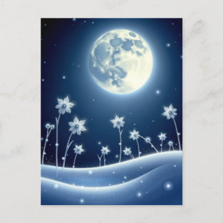 Carte Postale Lune d'hiver, poste