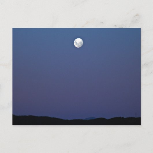 Carte Postale Lune du soir et ciel bleu (Devant)