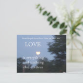 Carte postale Lune en forme de cœur (Debout devant)