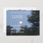 Carte postale Lune en forme de cœur (Devant / Derrière)