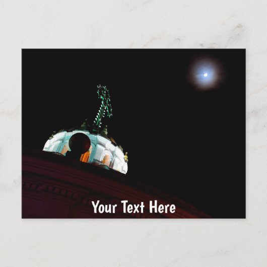 Carte Postale Lune et croix personnalisables, Quito, Equateur (Devant)