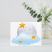 Carte Postale Lune et étoiles (Debout devant)