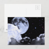 Carte Postale Lune et étoiles (Devant / Derrière)