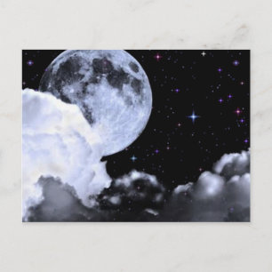 Carte Postale Lune et étoiles