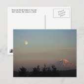 Carte Postale Lune et Mont Ranier à (Devant / Derrière)