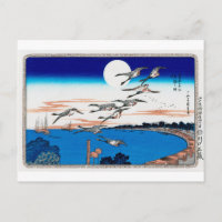 Lune et oie sauvage, Hiroshige, Ukiyo-e