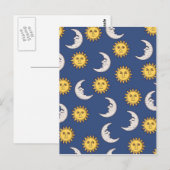 Carte Postale Lune et soleil (Devant / Derrière)