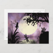 Carte postale lune fée (Devant / Derrière)