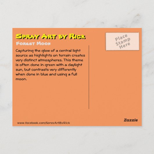 Carte Postale Lune forestière (Dos)