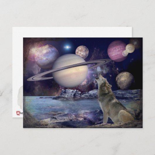 Carte Postale Lune frappée (Devant / Derrière)