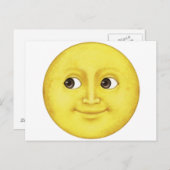 Carte Postale Lune jaune - Emoji (Devant / Derrière)
