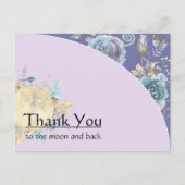 Carte Postale Lune lunaire lunaire Merci pourpre (Devant)
