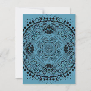 Carte Postale Lune Mandala Lune Enfant Yoga