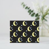 Carte postale Lune (Noir & Jaune Douce) (Debout devant)
