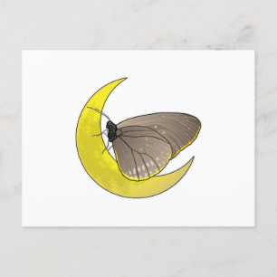 Carte Postale Lune Papillon