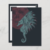 Carte Postale lune rouge (Devant / Derrière)