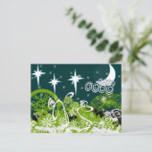Carte Postale Lune Star Tree Paint Splat (Debout devant)