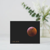 Carte Postale Lune superbe de loup de sang - éclipse lunaire (Debout devant)