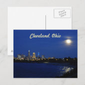 Carte Postale Lune sur Cleveland Postcard (Devant / Derrière)