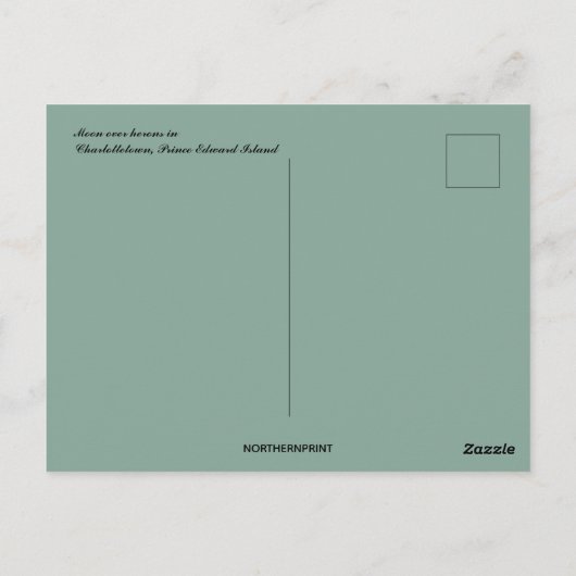 Carte Postale Lune sur Hérons Charlottetown Île-du-Prince-Édouar (Dos)