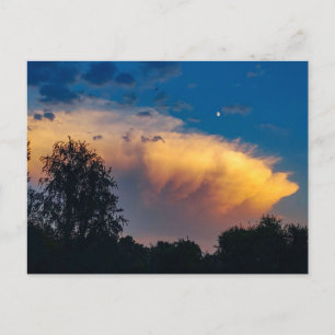 Carte Postale Lune sur le nuage de tempête