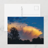 Carte Postale Lune sur le nuage de tempête (Devant / Derrière)