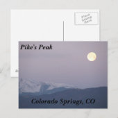 Carte Postale Lune sur le pic de Pike (Devant / Derrière)