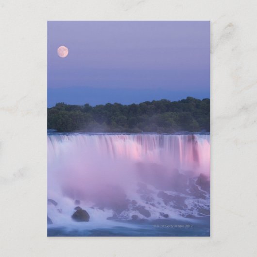 Carte Postale Lune sur les chutes du Niagara (Devant)