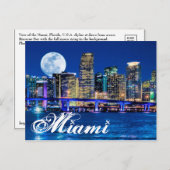 CARTE POSTALE LUNE SUR MIAMI. (Devant / Derrière)