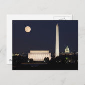 Carte Postale Lune sur Washington DC (Devant / Derrière)