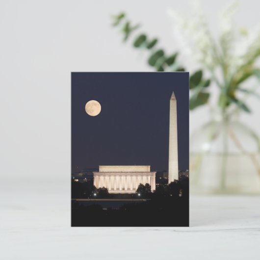 Carte Postale Lune sur Washington DC (Debout devant)