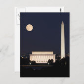 Carte Postale Lune sur Washington DC (Devant / Derrière)