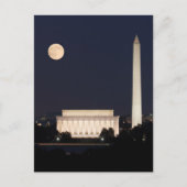 Carte Postale Lune sur Washington DC (Devant)