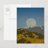 Carte Postale Lune surplombant les monts Sangre de Cristo, (Devant / Derrière)