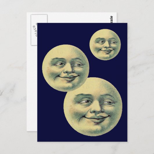 Carte Postale Lune vintage (Devant / Derrière)