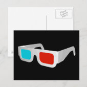 Carte Postale Lunettes 3D Rétro Graphique (Devant / Derrière)