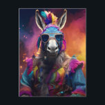 Carte Postale Lunettes bleues Funky Donkey<br><div class="desc">Plongez dans le charme excentrique de cet âne habillé d'arc-en-ciel et habillé pour une aventure funky. Avec des couleurs vibrantes, des nuances surdimensionnées et une tenue sauvage, ce personnage fantaisiste apporte le rire et un éclat de joie dans n'importe quel espace. Idéal pour les amateurs d'humour et de sensations !...</div>