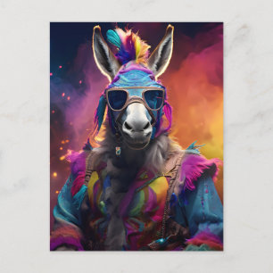Carte Postale Lunettes bleues Funky Donkey