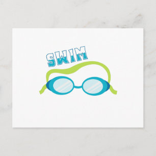 Carte Postale Lunettes de bain